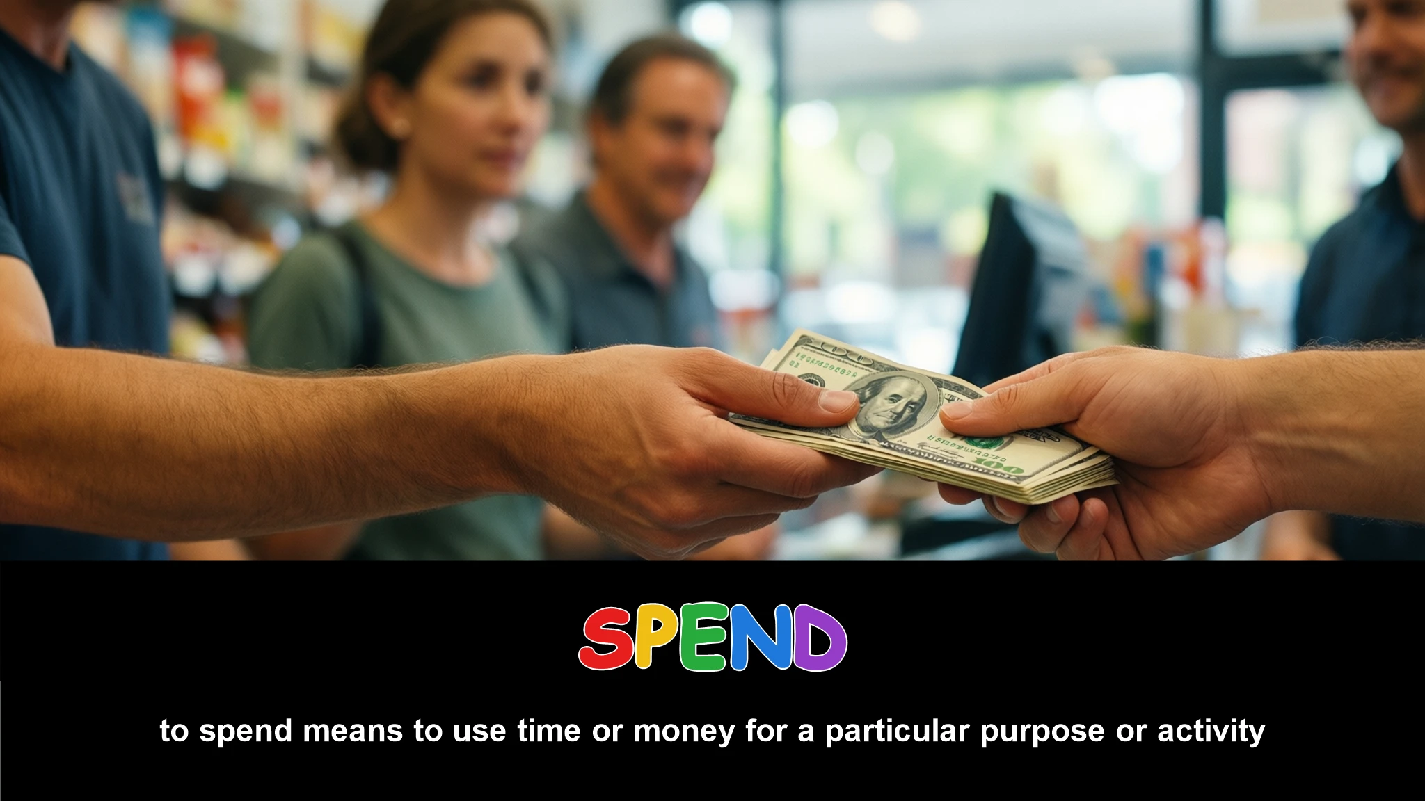 English Illustration for spend